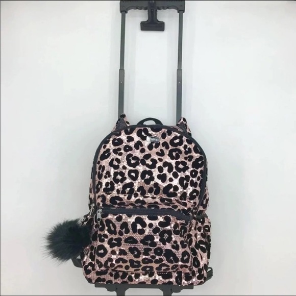 Justice Bags Justice Luggage Rolling Backpack Wheelie Cheetah